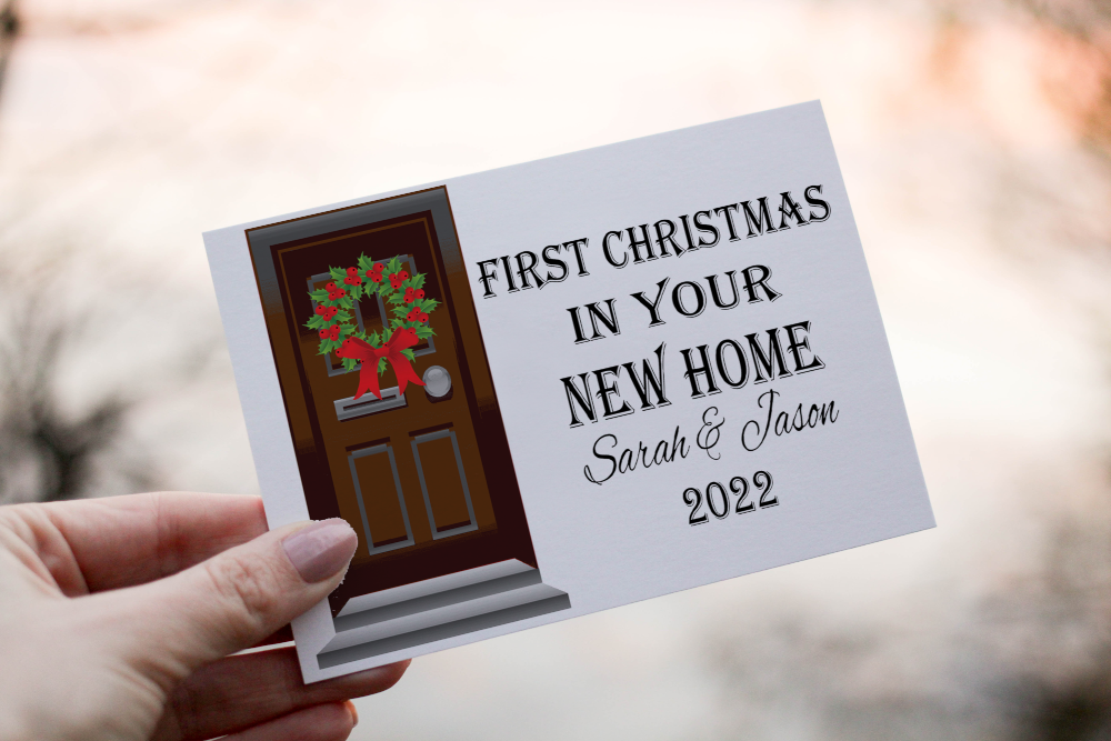 First Christmas In New Home Card, New Home Card, Xmas Card - Click Image to Close